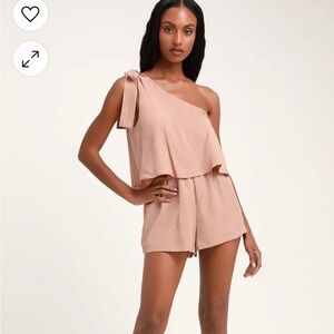 Lulus One Shoulder Romper NWT small